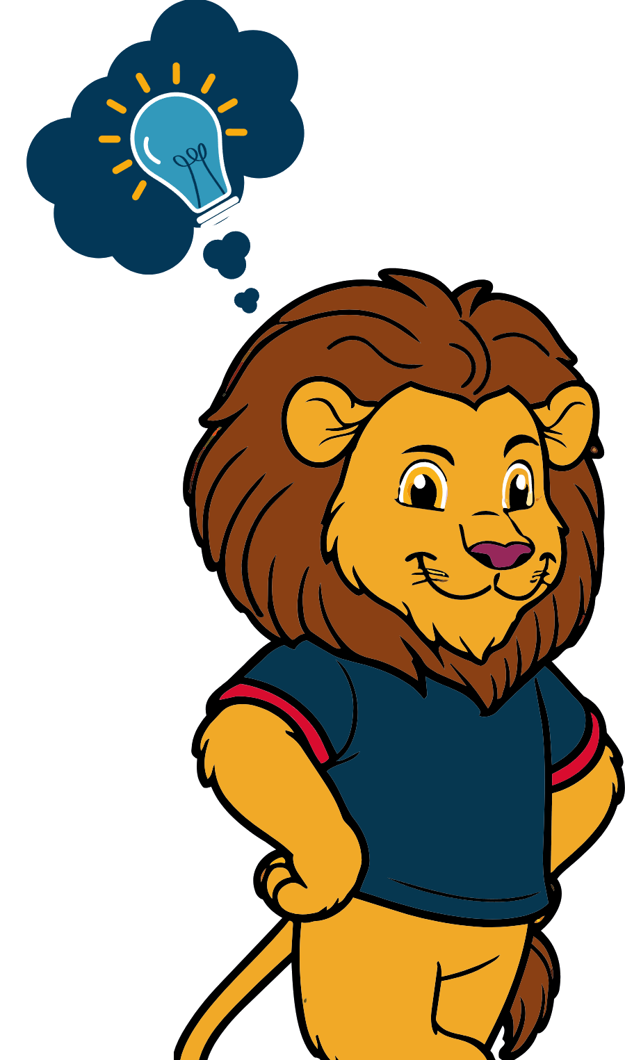 Rufus, la mascota del Colegio Refous, con una idea